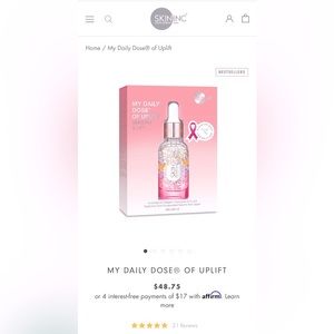 SKIN INC SUPPLEMENT BAR - My Daily Dose of Uplift Smooth & Lift 20 mL 0.68 fl oz